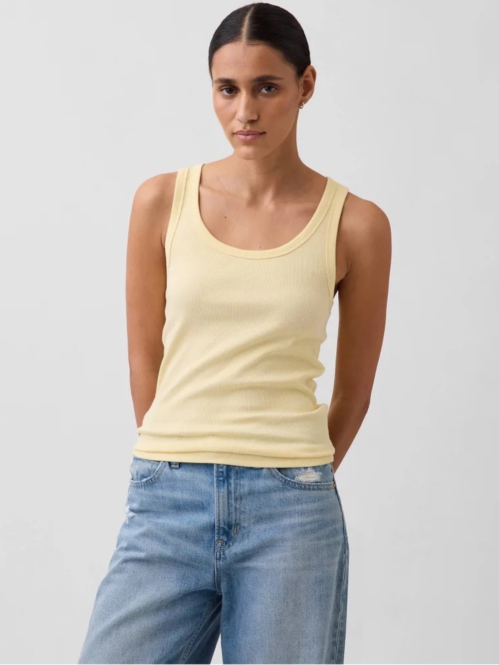 NWT GAP Yellow Ribbed Tank - Small